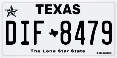 TX license plate DIF8479