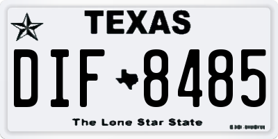 TX license plate DIF8485