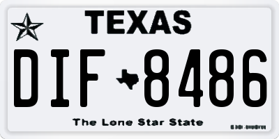 TX license plate DIF8486