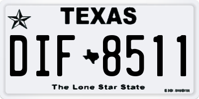TX license plate DIF8511