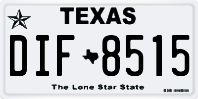 TX license plate DIF8515