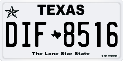 TX license plate DIF8516