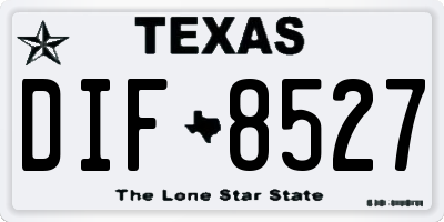 TX license plate DIF8527