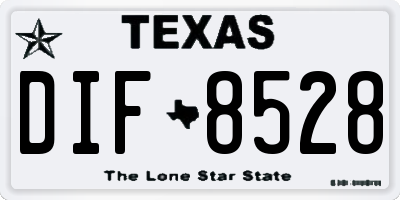 TX license plate DIF8528