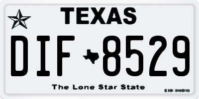 TX license plate DIF8529