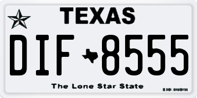 TX license plate DIF8555