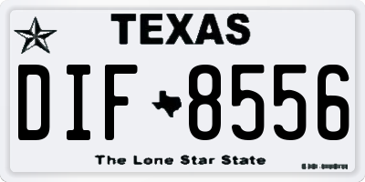 TX license plate DIF8556
