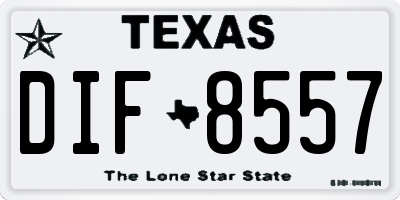 TX license plate DIF8557