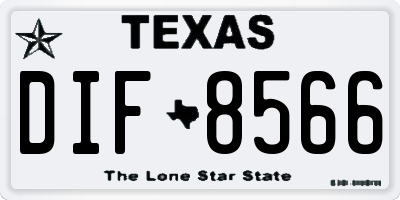 TX license plate DIF8566