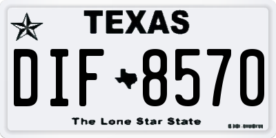 TX license plate DIF8570