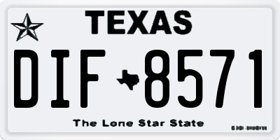 TX license plate DIF8571