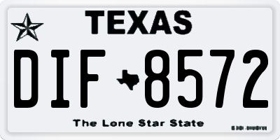 TX license plate DIF8572