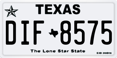 TX license plate DIF8575