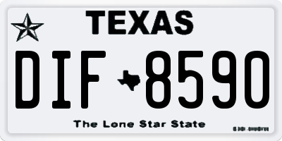 TX license plate DIF8590