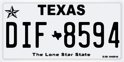 TX license plate DIF8594
