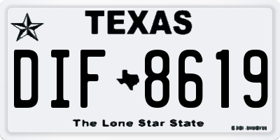 TX license plate DIF8619