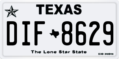 TX license plate DIF8629
