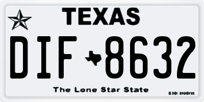 TX license plate DIF8632