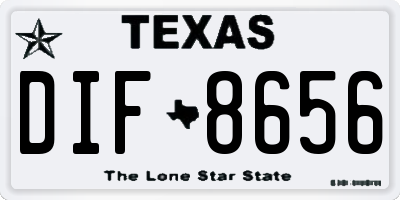 TX license plate DIF8656
