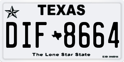 TX license plate DIF8664