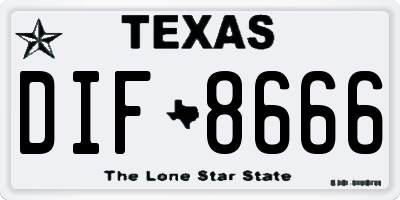 TX license plate DIF8666