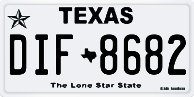 TX license plate DIF8682