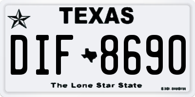 TX license plate DIF8690