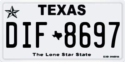 TX license plate DIF8697