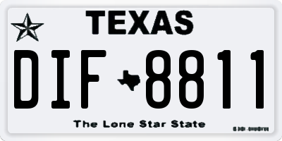 TX license plate DIF8811