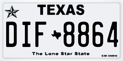 TX license plate DIF8864