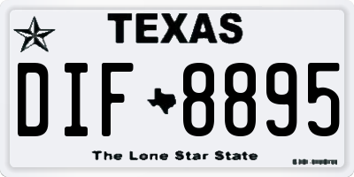 TX license plate DIF8895