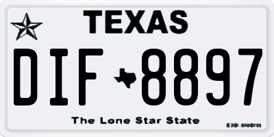 TX license plate DIF8897