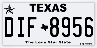 TX license plate DIF8956