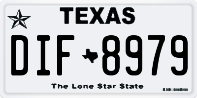 TX license plate DIF8979