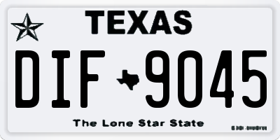 TX license plate DIF9045