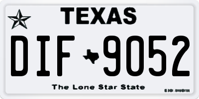TX license plate DIF9052