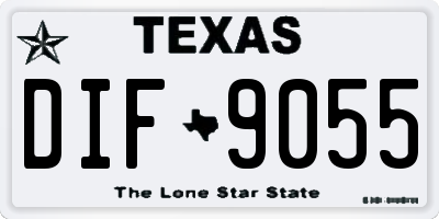 TX license plate DIF9055