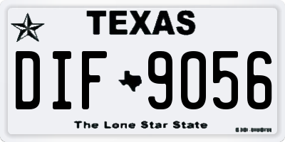 TX license plate DIF9056