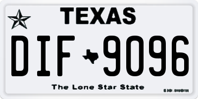 TX license plate DIF9096