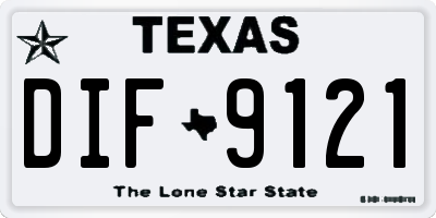 TX license plate DIF9121
