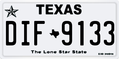 TX license plate DIF9133