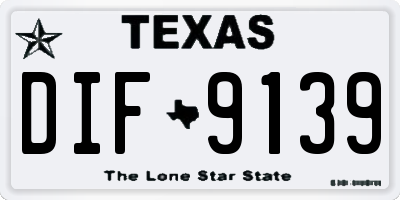 TX license plate DIF9139