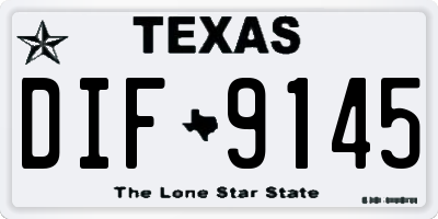 TX license plate DIF9145