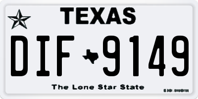 TX license plate DIF9149