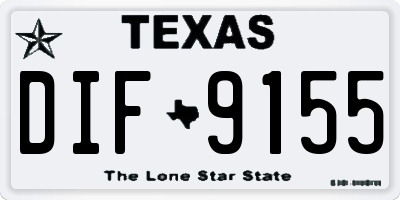 TX license plate DIF9155