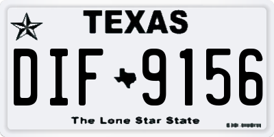 TX license plate DIF9156