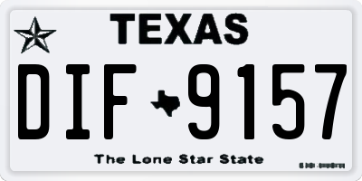 TX license plate DIF9157