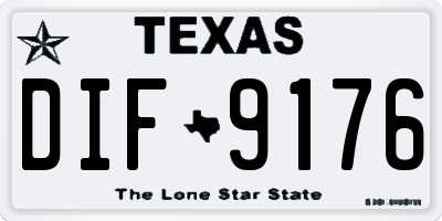 TX license plate DIF9176