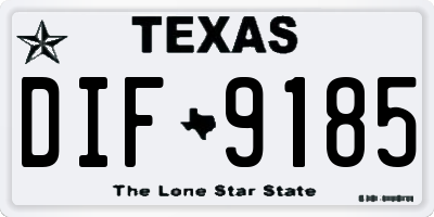 TX license plate DIF9185