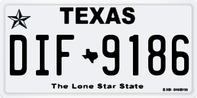 TX license plate DIF9186